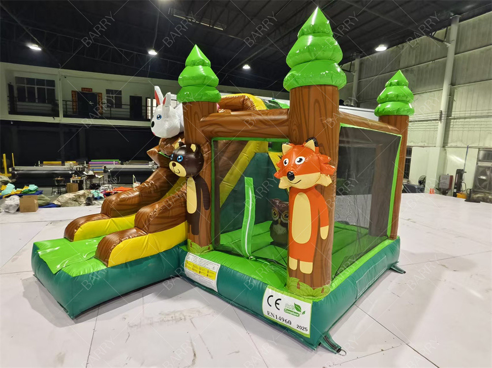 3.6x3x2.4m tema animale foresta pluviale salto castello gonfiabile commerciale casa gonfiabile