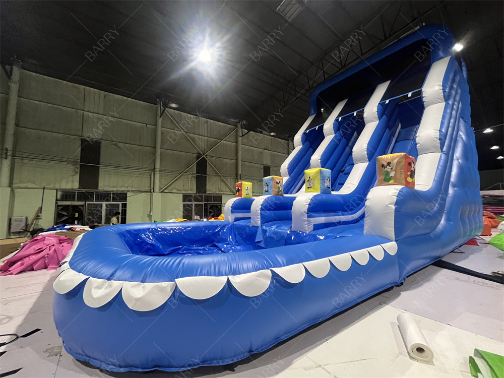 Parco Divertimenti Giardino Esterno Gonfiabile Grandi Bambini Scivoli Acquatici Doppi Per Adolescenti Cortile