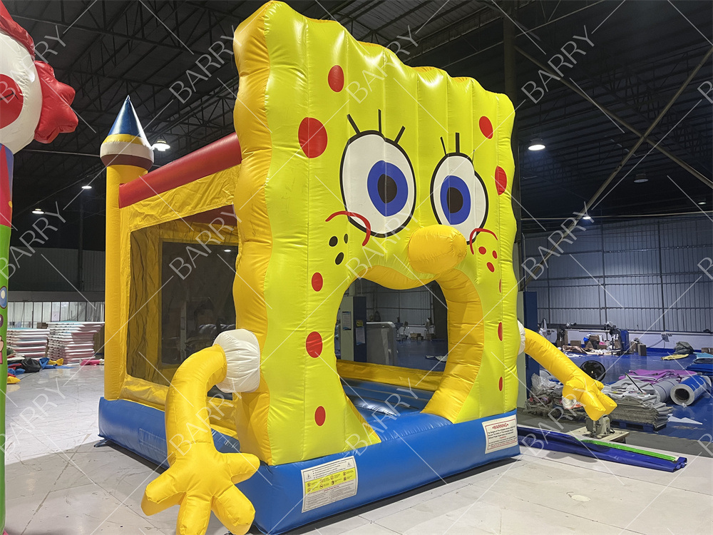Cartoon PVC Inflatable Castle Fun Bounce House For Theme Parks Or Parties