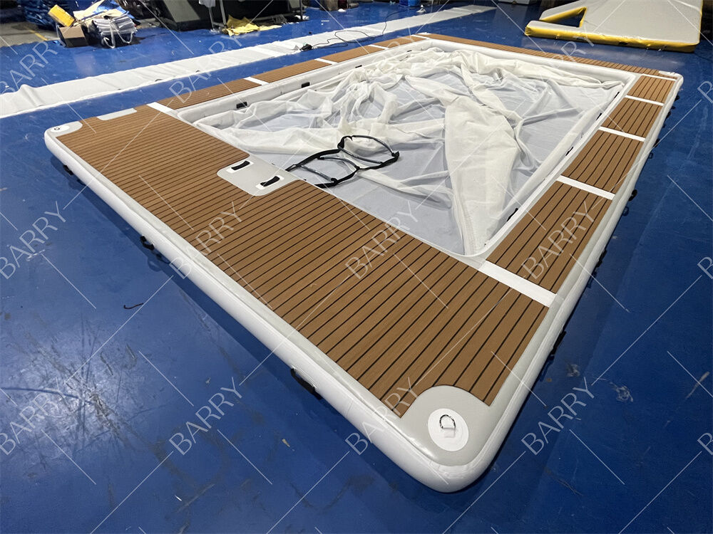 Summer Drop Stitch Tube Balneabile Medusa Yacht Pool Balneabile piscina di mare con rete