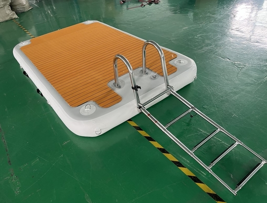 Scala d'acciaio di EVA Inflatable Dock Floats Water Mat Floating Platform With Stainless
