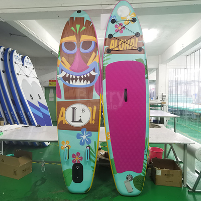 Grandi attrezzature gonfiabili PaddleBoard del gioco dell'acqua del bordo del Sup di yoga rosa-rosso di colore