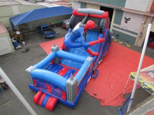 Scorrevole di salto dei buttafuori del castello di tema dello Spiderman della Camera combinata gonfiabile di rimbalzo per i bambini