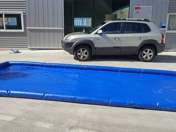 Contenimento blu flessibile dell'acqua delle stuoie dell'autolavaggio che stampa il punto doppio del Tripple