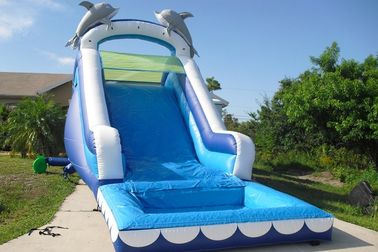 Giochi gli acquascivoli gonfiabili per i bambini/l'acquascivolo gonfiabile stagno del delfino