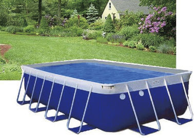 Stagno blu della struttura del metallo della struttura d'acciaio del PVC, piscina facile di messa a punto con gli accessori