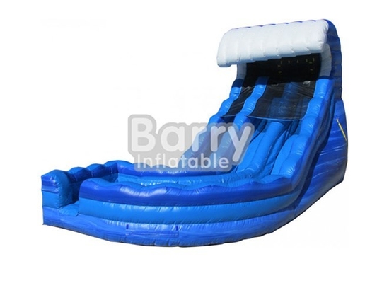 Acquascivoli gonfiabili di Wave della curva blu commerciale per i bambini