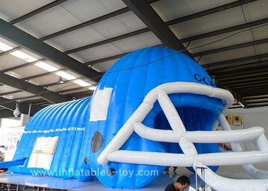 Tunnel gonfiabile del casco di calcio dei grandi raider americani del nero blu