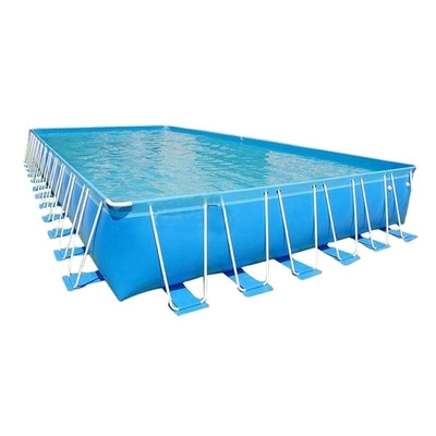Piscina rettangolare gonfiabile portatile della struttura del metallo del PVC dello stagno di acqua EN71 0.9mm