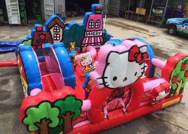 Campo da giuoco gonfiabile del bambino di Hello Kitty con lo scorrevole, castello rimbalzante adulto commerciale
