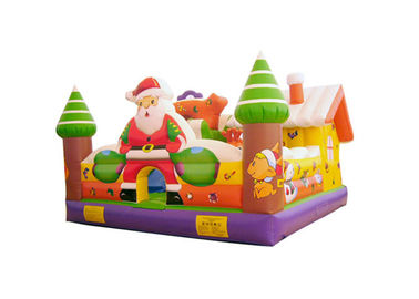 Castello gonfiabile dei buttafuori del campo da giuoco del bambino dell'uomo anziano di Natale per il festival che annuncia approvazione del CE