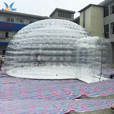 Tenda della casetta gonfiabile della bolla della tenda dell'iglù della tela cerata del PVC chiara