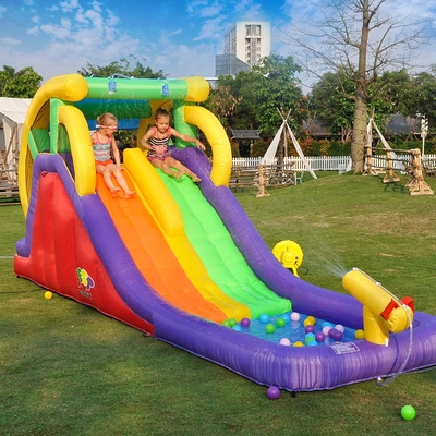 PVC del fumetto 0.55mm gli acquascivoli gonfiabili da 16 Ft con il vicolo doppio dello stagno per i bambini