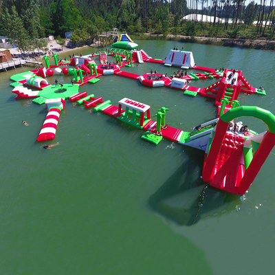 parco gonfiabile dell'acqua di divertimento commerciale del PVC di 0.9mm per i giochi dell'acqua del lago