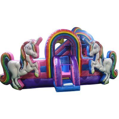 Affitto commerciale della casa di rimbalzo dei bambini del castello gonfiabile dell'unicorno del telone