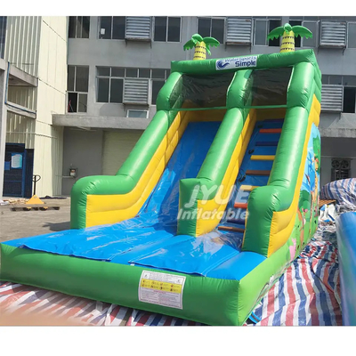0.55mm PVC castello casa rimbalzo con scivolo giungla animale tema scivolo gonfiabile