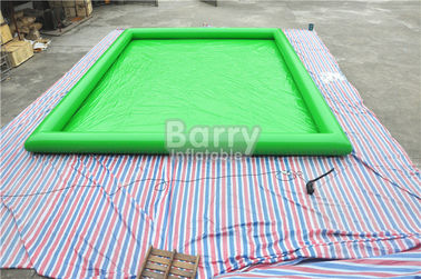 Bene durevole materiale della grande di acqua dello stagno tela cerata portatile del PVC su misura verde