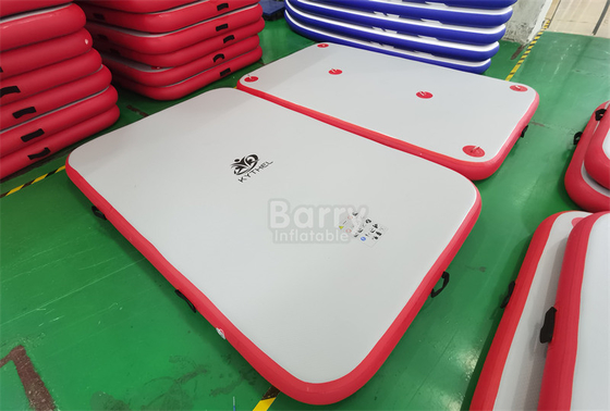 Teak/bianco/colore personalizzato Piattaforma di nuoto gonfiabile Piattaforma galleggiante per sport acquatici di svago