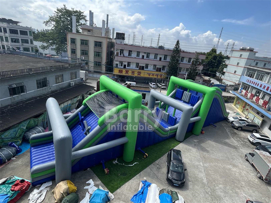 Corso di Crash PVC Commerciale Corso di ostacoli gonfiabile Corsa gonfiabile 5k 2024 Con soffiatore d'aria E kit di riparazione