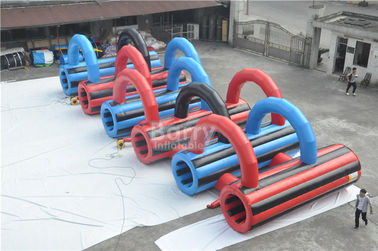 Ostacoli gonfiabili insani di funzionamento 5k di Customzied per gli adulti, tunnel strisciante gigante di evento