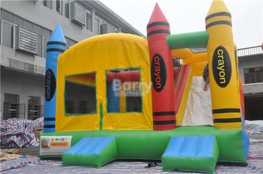 Combinato gonfiabile della tela cerata del PVC, Camera gonfiabile di rimbalzo dei bambini di 5x4x3.6m con lo scorrevole