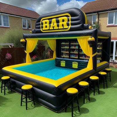 Fabbrica personalizzata di alta qualità per il tempo libero e l'intrattenimento all'aperto bar gonfiabile con tenda