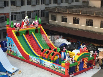 I bambini rimbalzano il campo da giuoco gonfiabile del castello/parco gonfiabile Mickey Cartoon Inflatable Amusement Park di divertimento