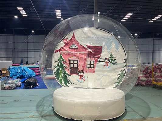 3m Decorazione per night club Natale Tenda a sfera di neve chiara Tenda gonfiabile Casa di Babbo Natale Grotta di Santa Oxford Tenda a bolla di Natale