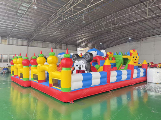 Parco a tema gonfiabile personalizzato per parchi giochi commerciali Certificato EN71