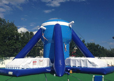 Giochi interattivi gonfiabili liberi di Klimb, grande parete rampicante gonfiabile del blu 28ft