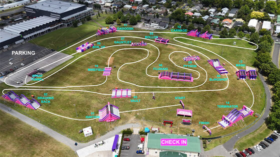 NL Large Inflatable Obstacle Course 5K Inflatable Obstacles Corsa di corsa