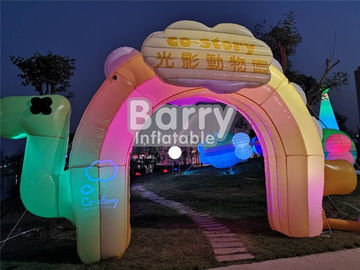 Prodotti gonfiabili variopinti di pubblicità dell'entrata, arco di esplosione di pubblicità del LED per l'annuncio pubblicitario