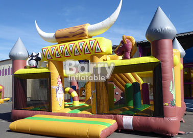 Campo da giuoco gonfiabile del bambino della Camera occidentale di tema di spazio dei bambini con lo scorrevole