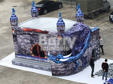 scorrevole gonfiabile della Camera di rimbalzo del castello divertente commerciale dei bambini del PVC di 0.55mm combinato