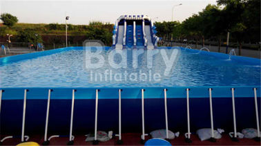 Piscina all'aperto della struttura del metallo della tela cerata del PVC del bene durevole 0.9mm per il parco dell'acqua