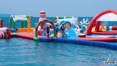 Parco gonfiabile dell'acqua dell'isola, parchi di divertimenti fantastici per l'evento commerciale