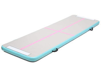 Piccola pista di aria gonfiabile rosa di DWF di goccia del tessuto durevole del punto per la palestra con la pompa