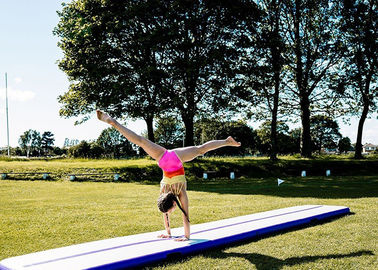 Porpora di salto della stuoia di sicurezza di protezione di aria della pista del pavimento gonfiabile ermetico di ginnastica