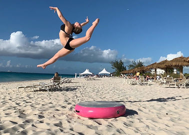 Stuoia rotonda di ruzzolamento gonfiabile della pista di aria del cerchio del punto dell'aria di Barry per ginnastica