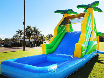 Scorrevole di galleggiamento gonfiabile del PVC di Customzied 0.55mm con la piscina