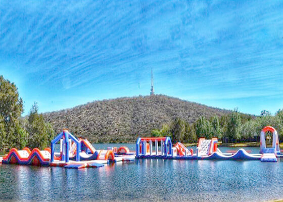 Giochi gonfiabili del parco dell'acqua del lago/campo da giuoco di galleggiamento acqua gonfiabile