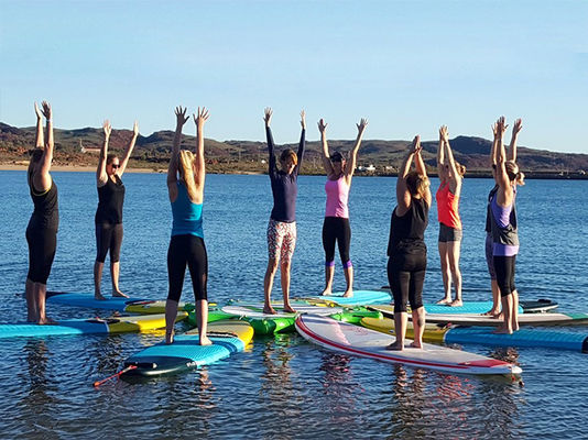 Bacino galleggiante dell'aria di Waterpark del Sup della piattaforma dell'isola del pontone gonfiabile del Sup per yoga