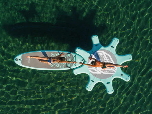 Gonfiabile stia sull'yoga Mat Dock Station della piattaforma del bordo di acqua di yoga della pagaia