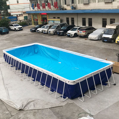 Piscina portatile della struttura del metallo del PVC di dimensione di famiglia sopra terra