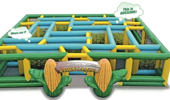 Cereale gonfiabile ignifugo Maze Game di esplosione di corsa ad ostacoli