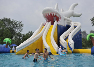 Stagno gigante commerciale del bambino di esplosione dello squalo con i giocattoli gonfiabili dello stagno di divertimento