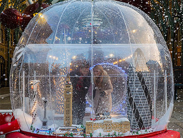 Globo trasparente della neve di Natale dei prodotti gonfiabili all'aperto di pubblicità