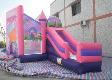 Bambini 3 in 1 Camera combinata di rimbalzo, principessa rosa Bouncy Castle With Slide