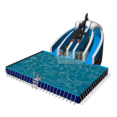 Piscina rettangolare all'aperto del cortile con il materiale della tela cerata del PVC di 0.9mm